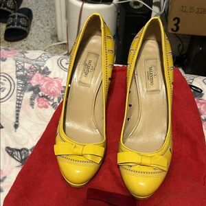 Valentino Yellow Bow Heels
